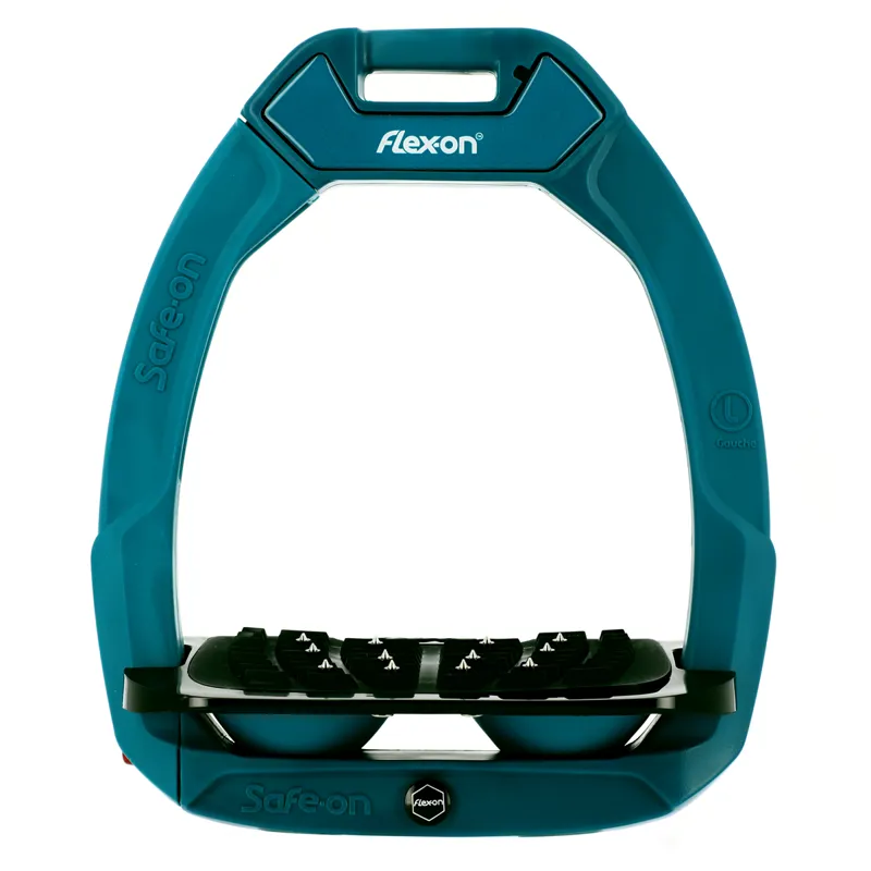 Flex-On Safe-On Limited Edition Inclined Ultra-Grip Stirrups - Jungle Green